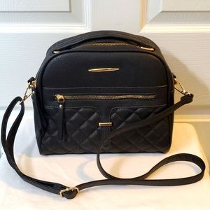 Black Vegan Leather Crossbody bag